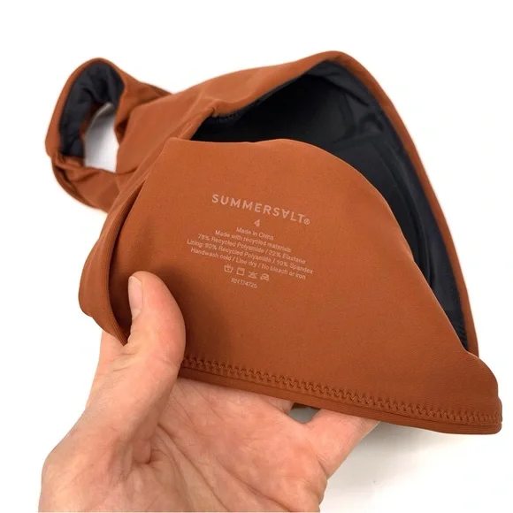 SUMMERSALT The Sidestroke Top & The Ruched High Leg High Rise Bottom Amber 4 - Picture 6 of 11